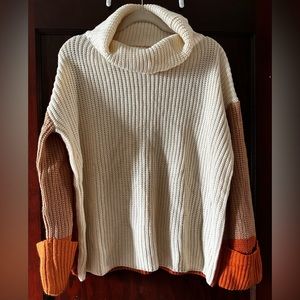 Womens Color Block Sweater